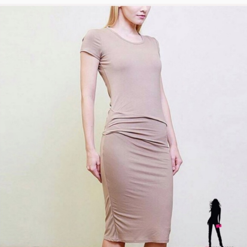 Blush Color Bodycon Dress